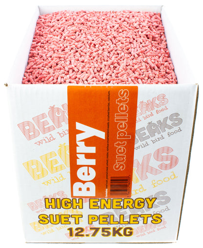 12.75kg WILD BERRY high energy suet feed pellets for wild garden birds