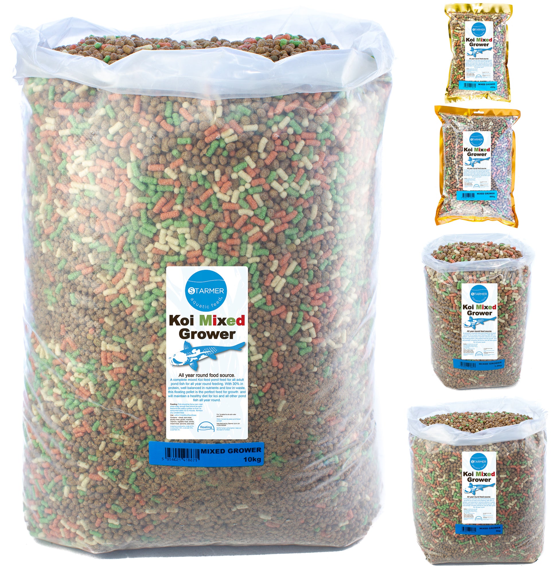 MIXED grower koi carp pellets