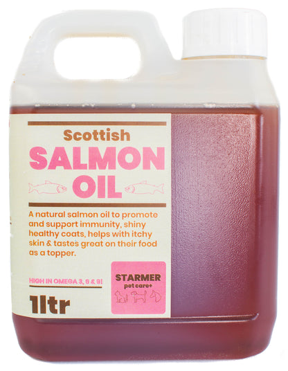 Pure Salmon oil for cats dogs horses & pets 1ltr