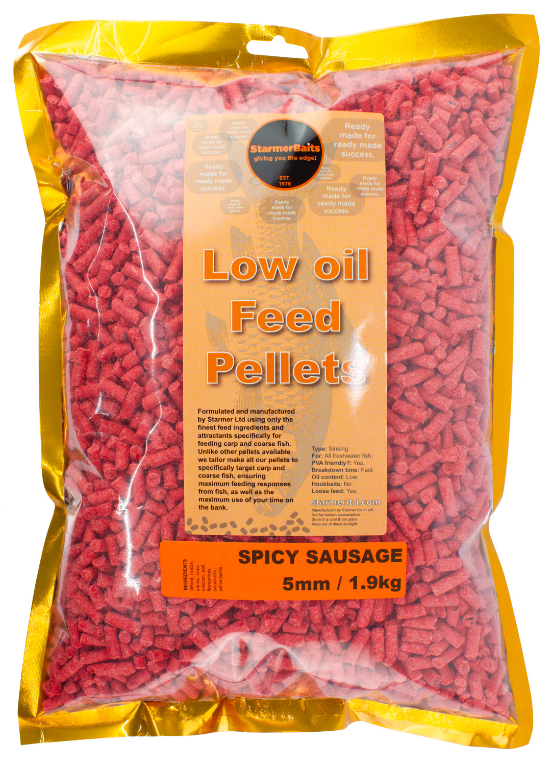 5mm Spicy sausage low oil feed pellets