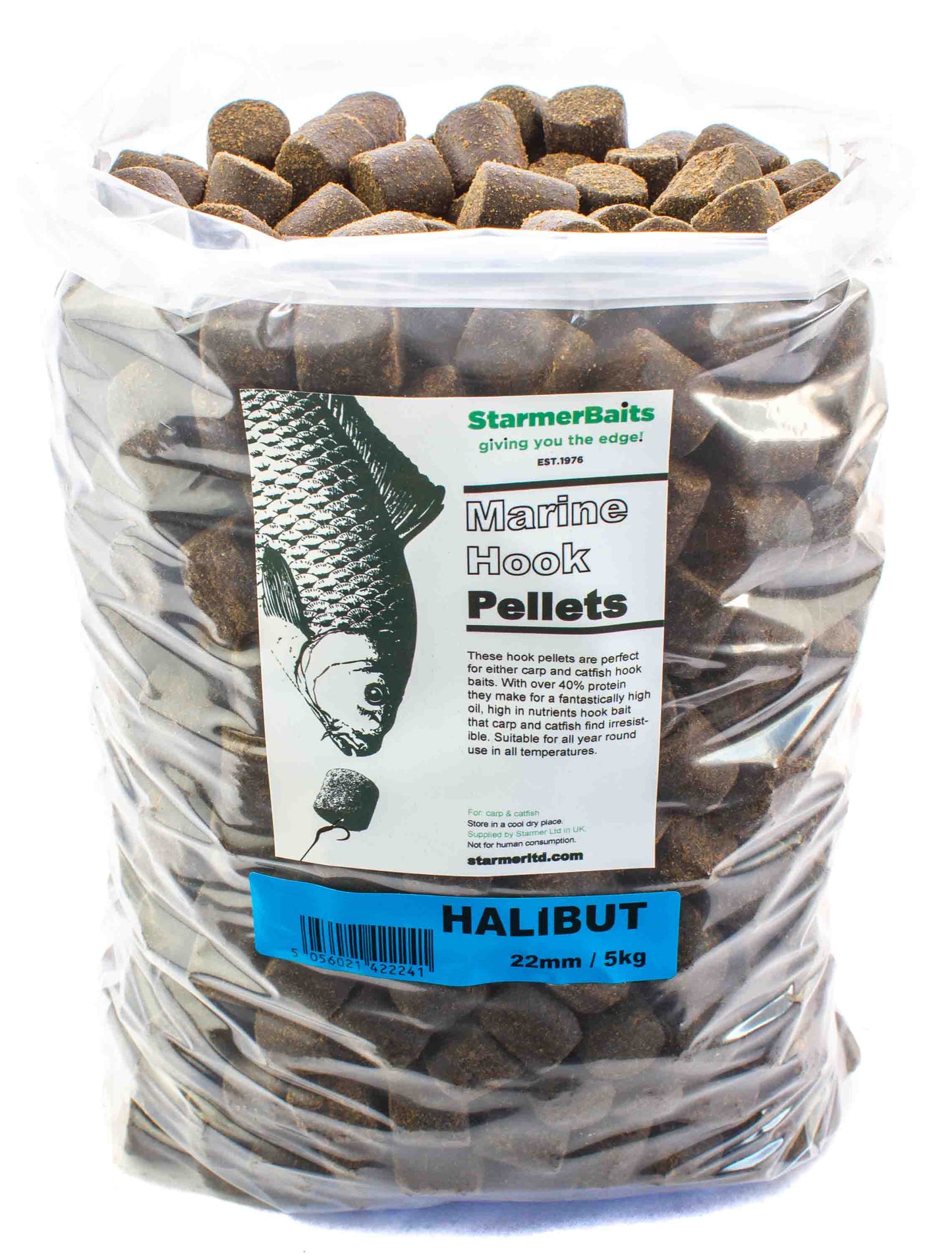 20mm Halibut high oil pellets drilled