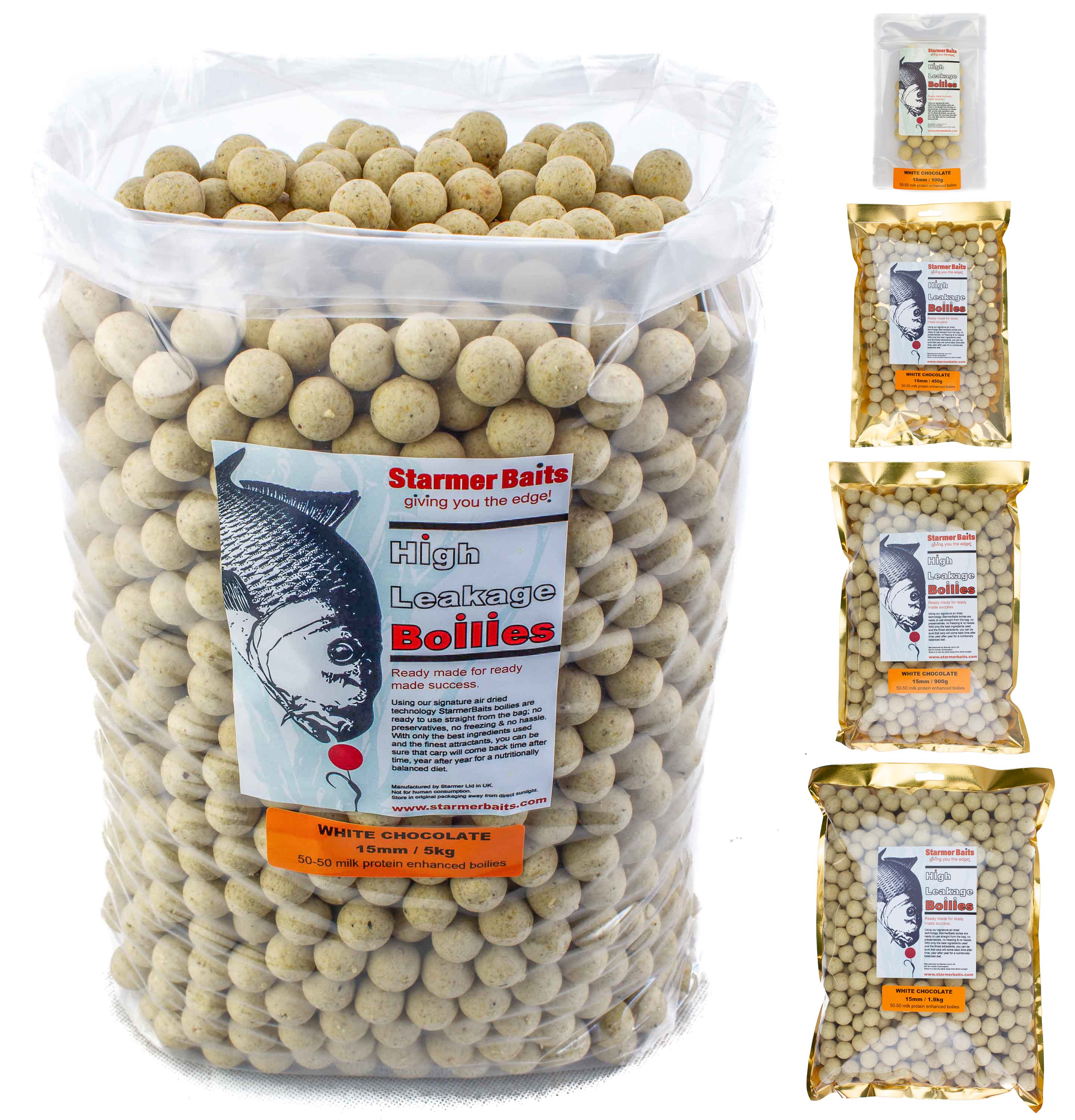 White chocolate boilies 15mm – Starmer Ltd