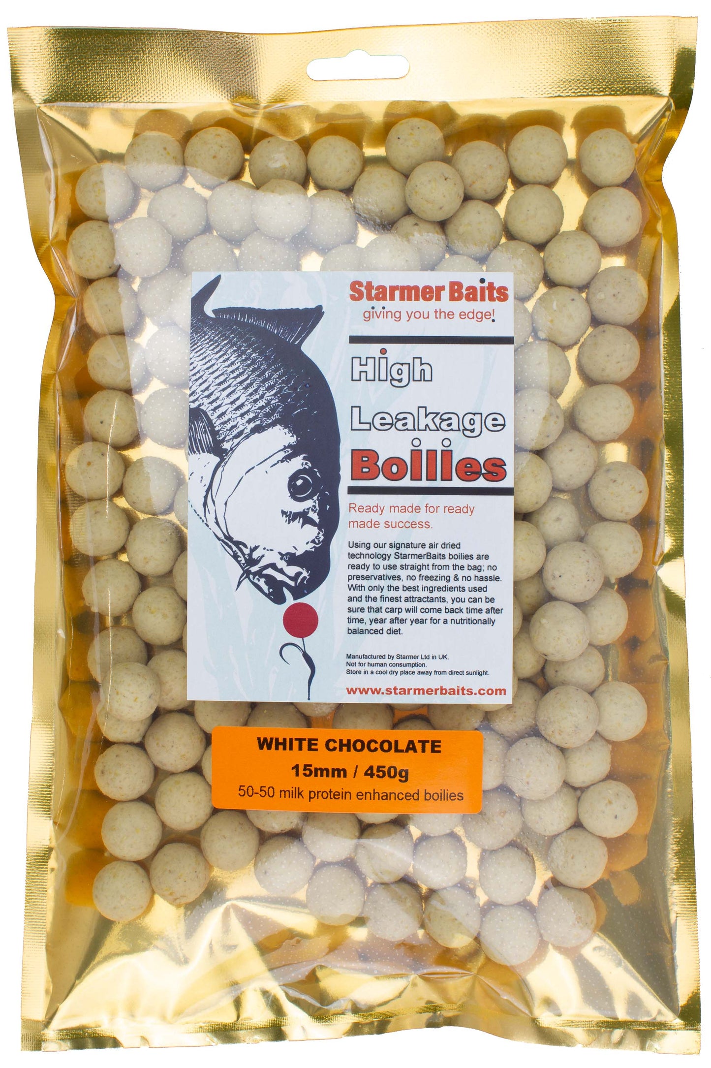 White chocolate boilies 15mm