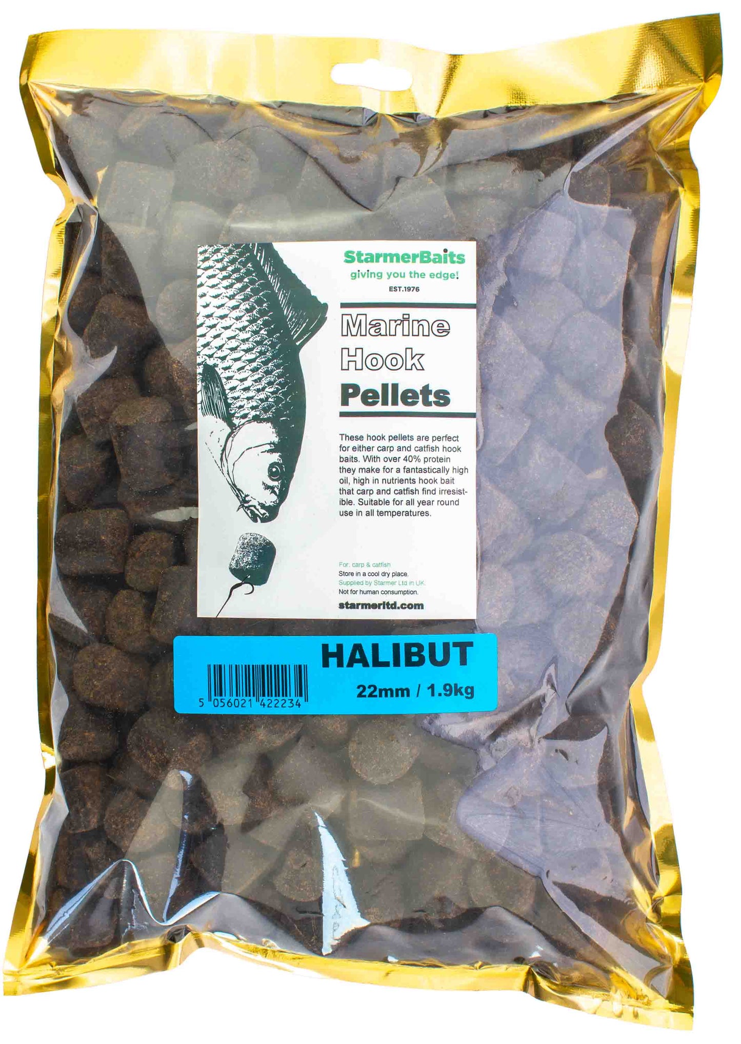 20mm Halibut high oil pellets drilled