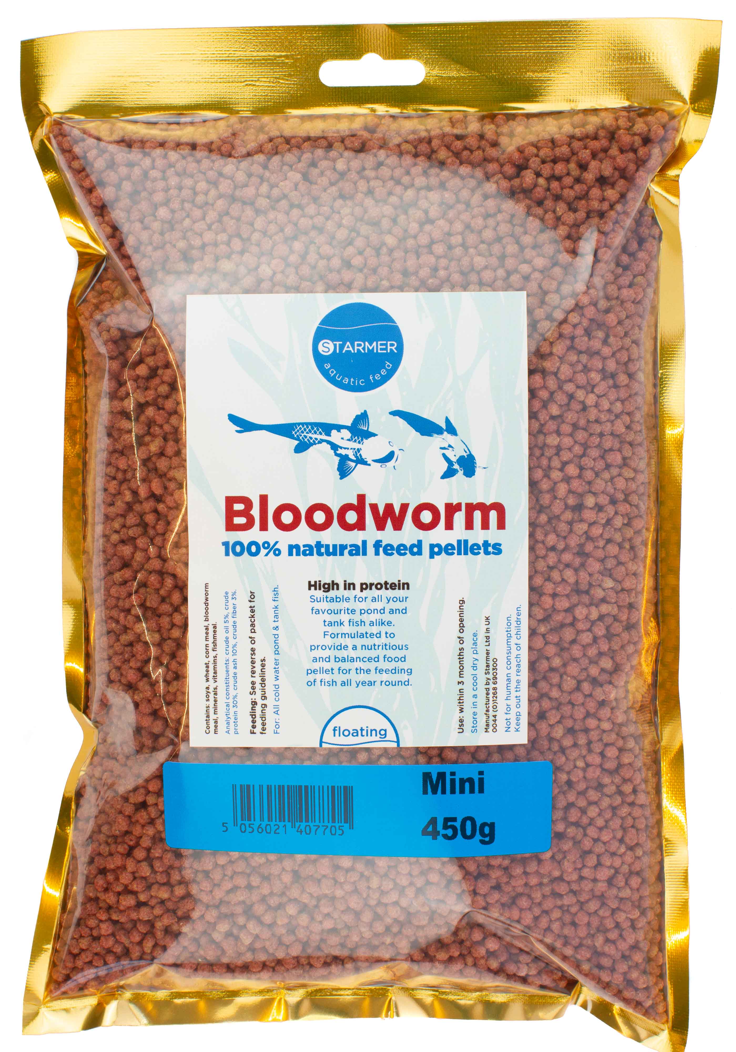 BLOODWORM pond feed pellets mini