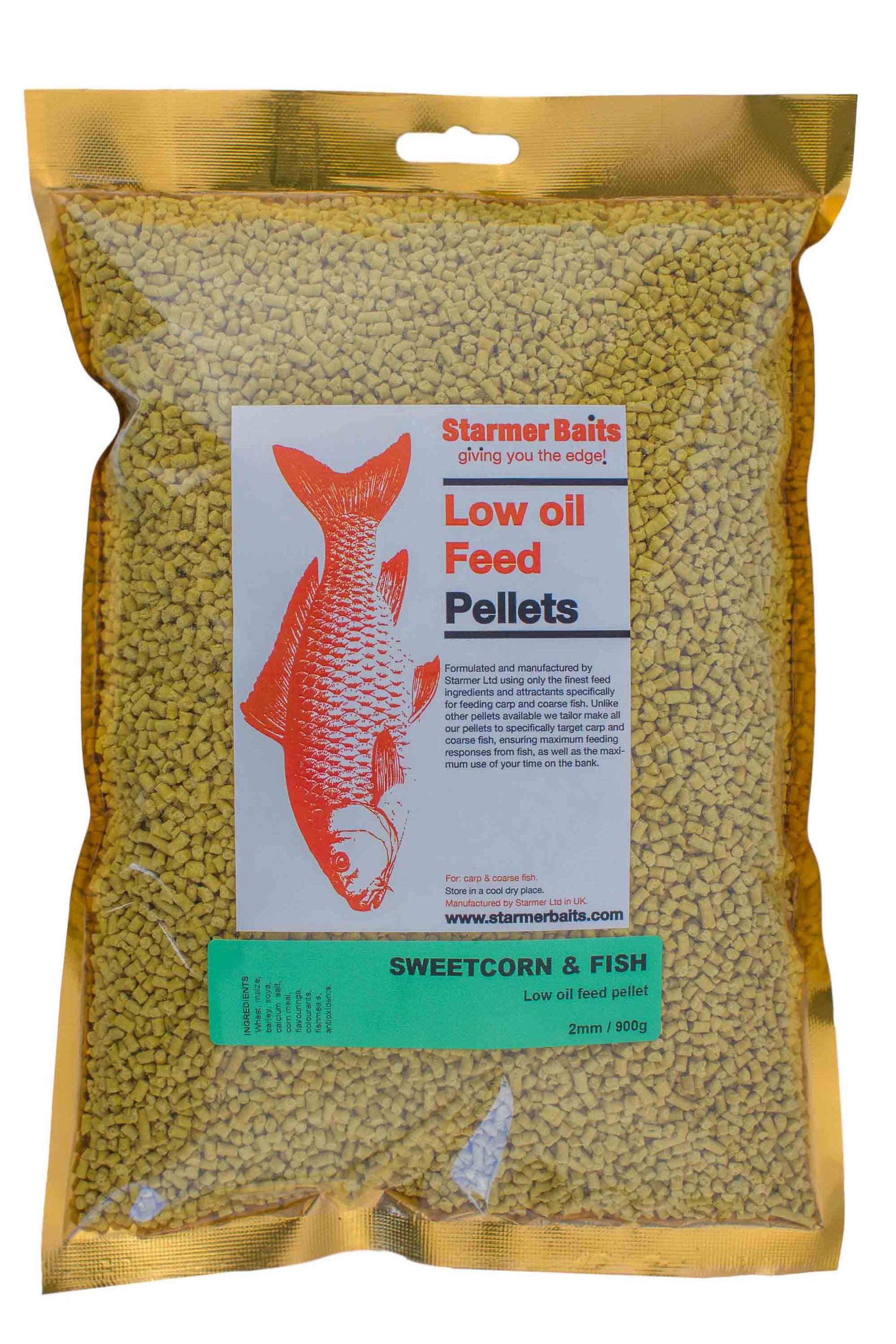 Sweetcorn fish low oil feed pellets for carp and coarse – Starmer Ltd